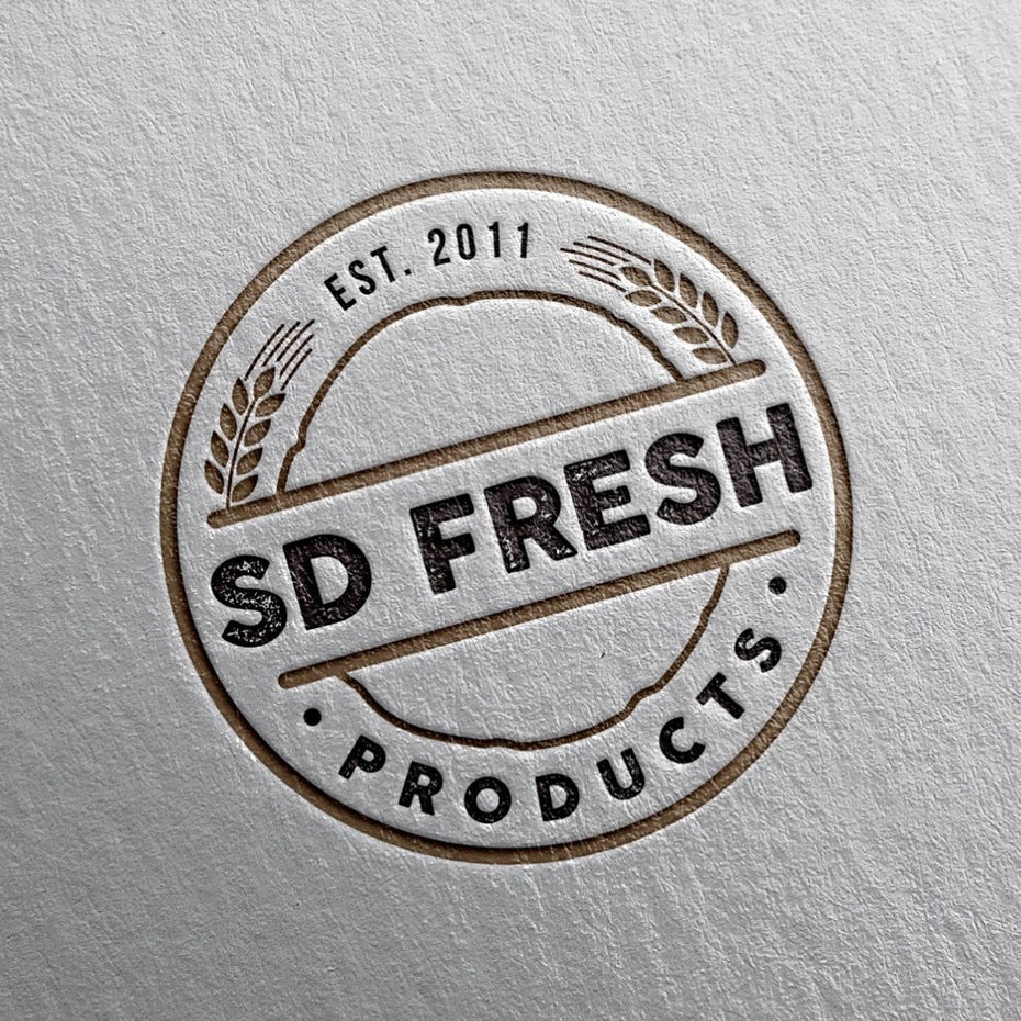  Тенденции визитных карточек 2020 г. Пример: дизайн логотипа sd fresh products 