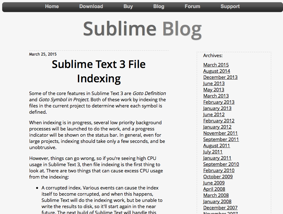 Официальный блог Sublime