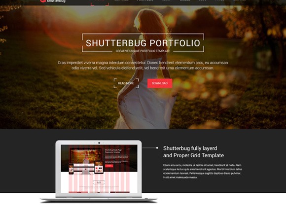 PSD-шаблон Shutterbug