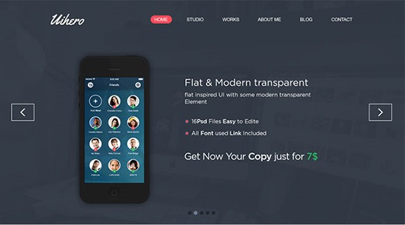 PSD-шаблон Uihero