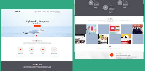 Mabur - адаптивный шаблон для портфолио