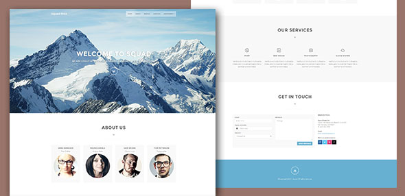 Squad Free - адаптивный шаблон на bootstrap