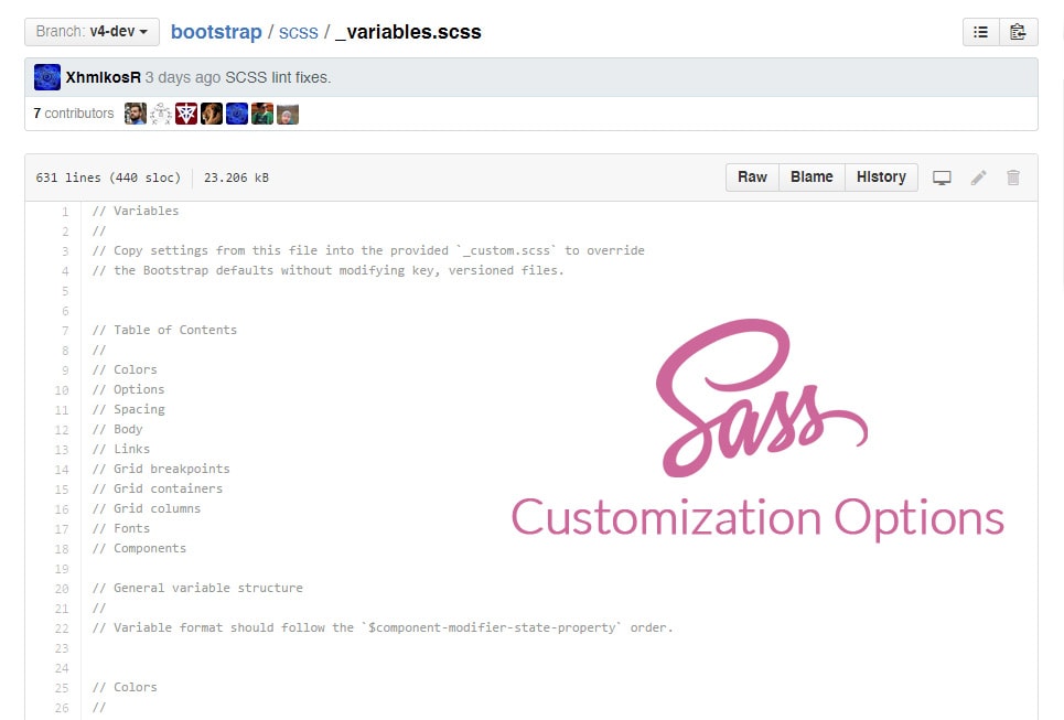 New Sass Customization Options
