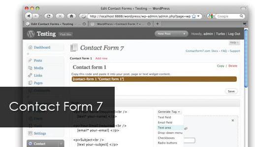 contact form 7 настройка почты