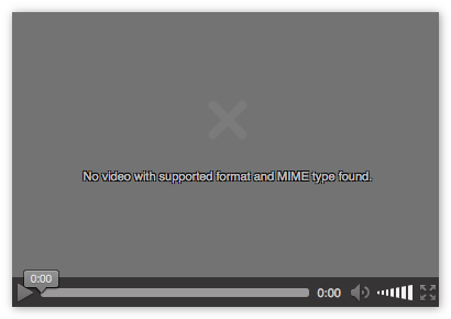 Ошибка чтения формата видео MIME в Firefox