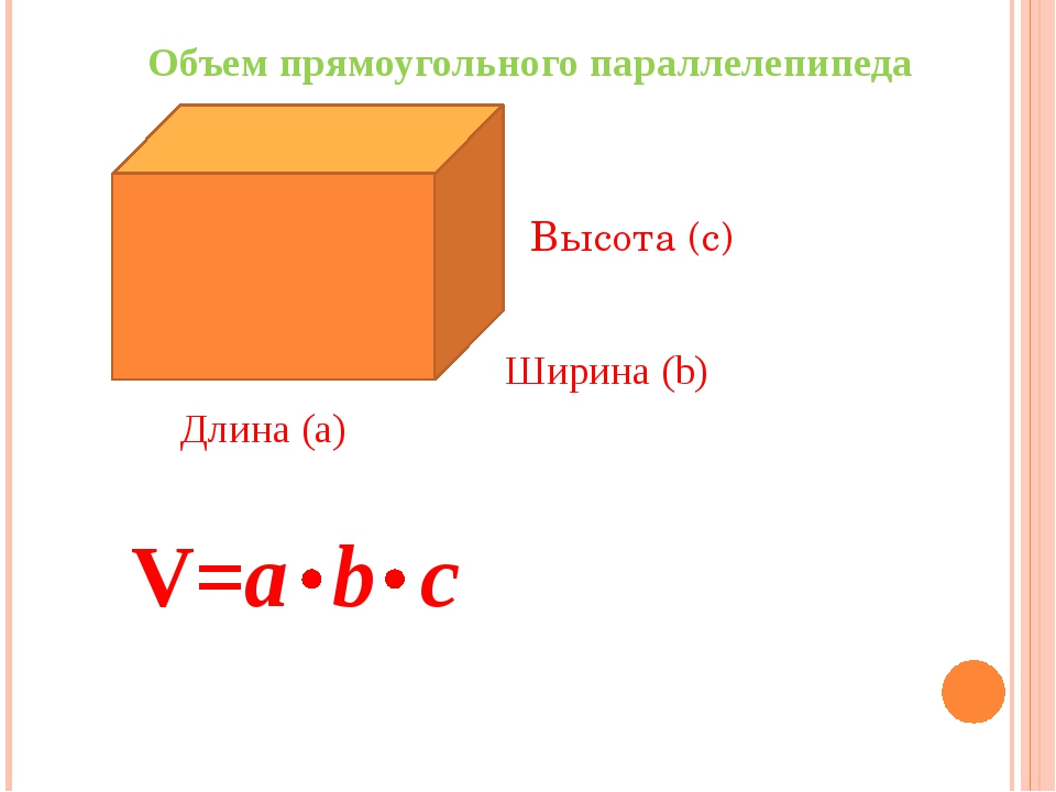 Длина и ширина на картинке