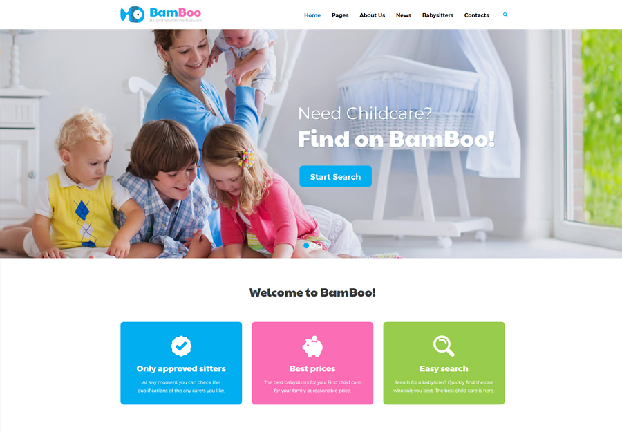 BamBoo - Child Care & Babysitting WordPress Theme