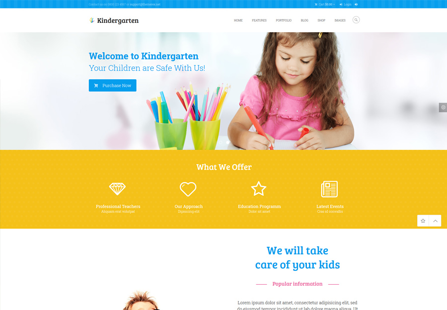 Kindergarten Children WordPress Theme