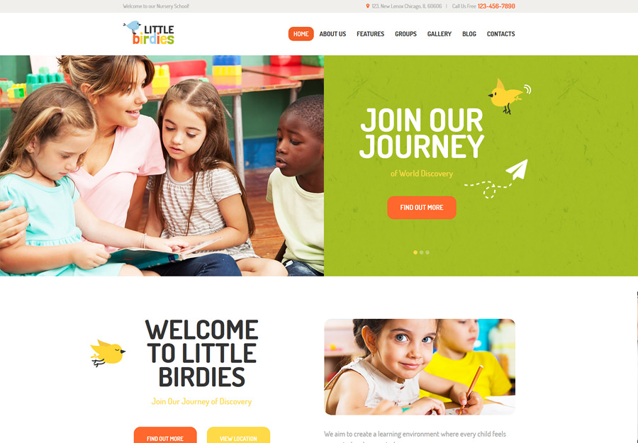 Little Birdies Multipurpose Children WordPress Theme