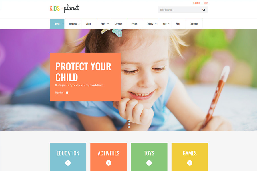 Kids Planet - A Multipurpose Children WordPress Theme