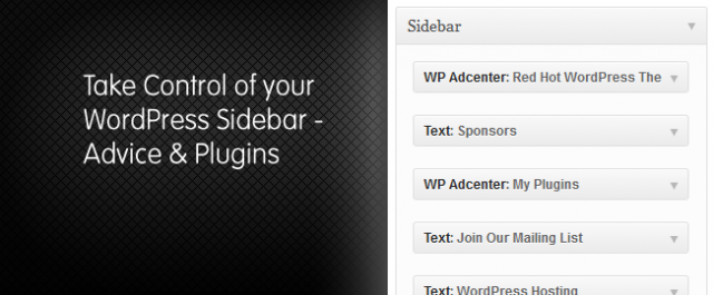 Советы и плагины по управлению сайдбаром в WordPress
