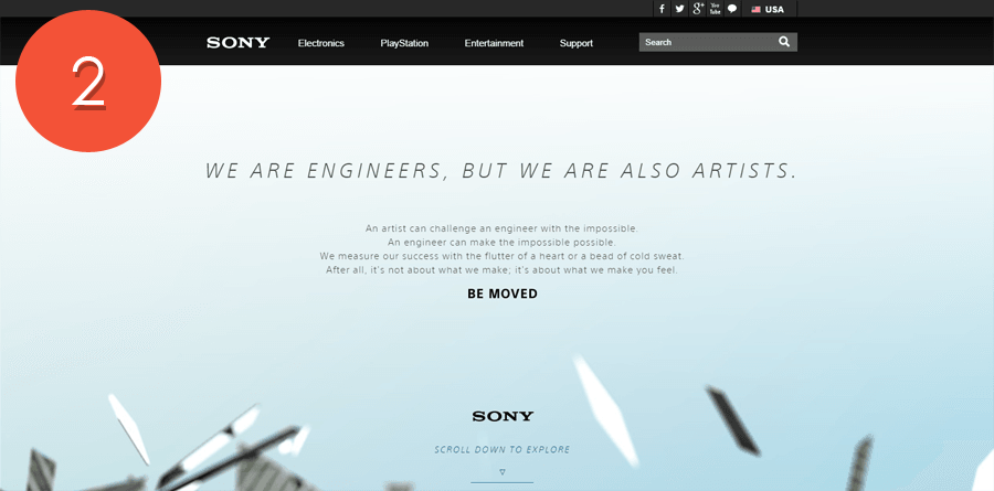 2 место: Sony — Be Moved