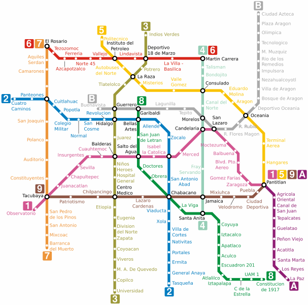 Схема метро как пример структуры Интернета
