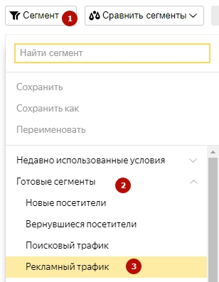 Оптимизация контекстной рекламы – фильтр по рекламному трафику в Яндекс.Метрике