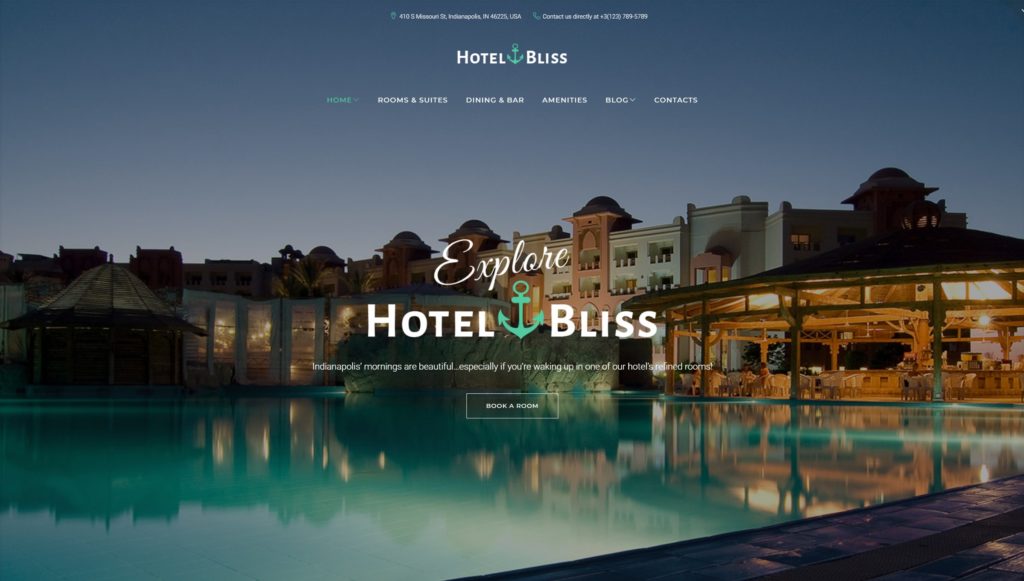 WordPress шаблоны для гостиницы и отеля c онлайн-бронированием 01