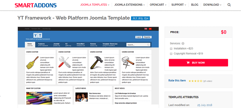 YT Framework Joomla