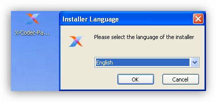 Выбор языка при установке XP Codec Pack в Windows XP
