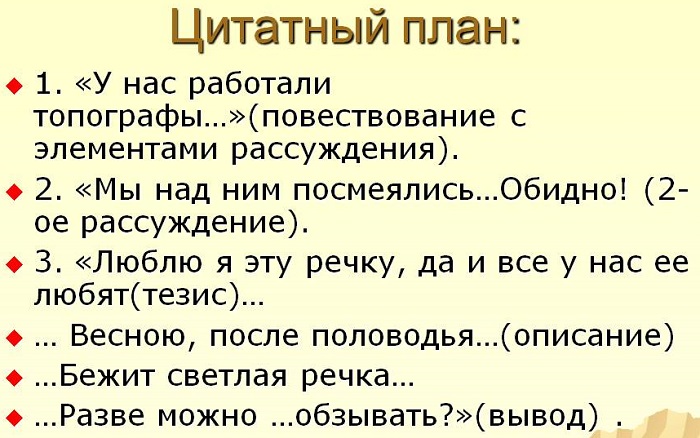 Что такое цитатный план