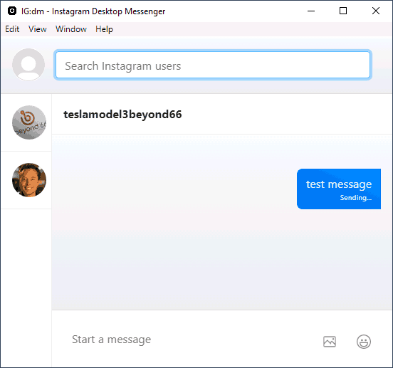 Программа Instagram Direct Messenger для компьютера
