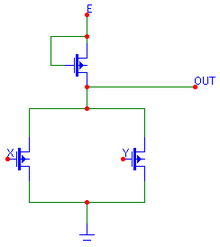 F={\overline {x_{1}+x_{2}+x_{3}+x_{4}+...x_{n}}}.