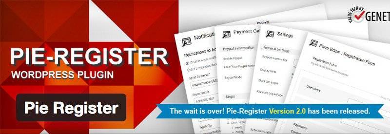 плагин Pie Register