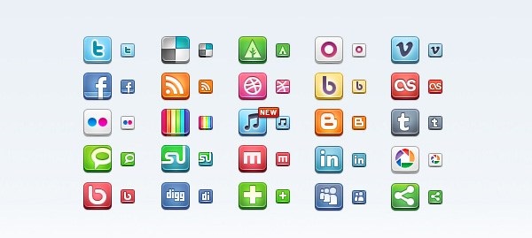 Social Media Sleek Icons