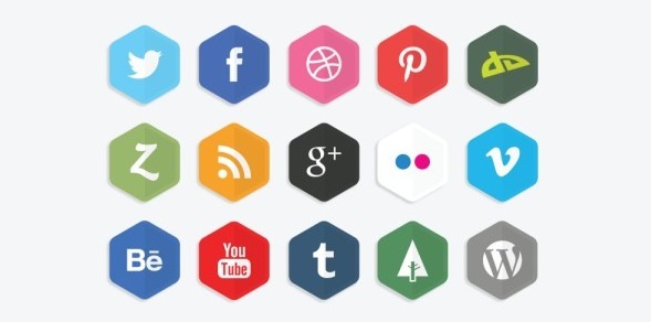 Polygon Social Media Icons