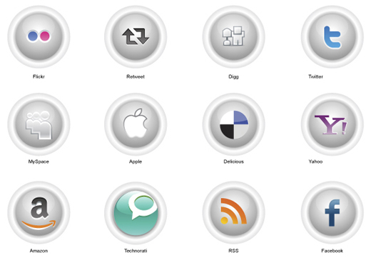 Button-style Social Icons