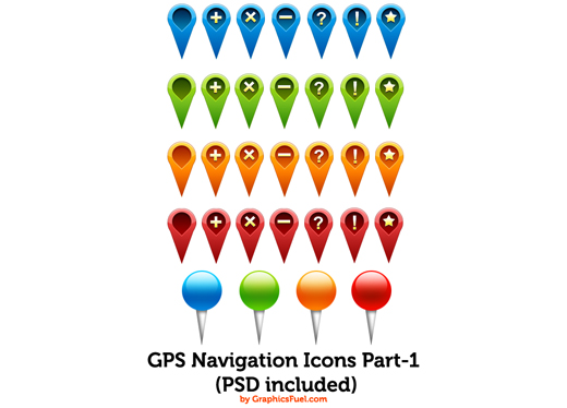 GPS navigation icons Part-1